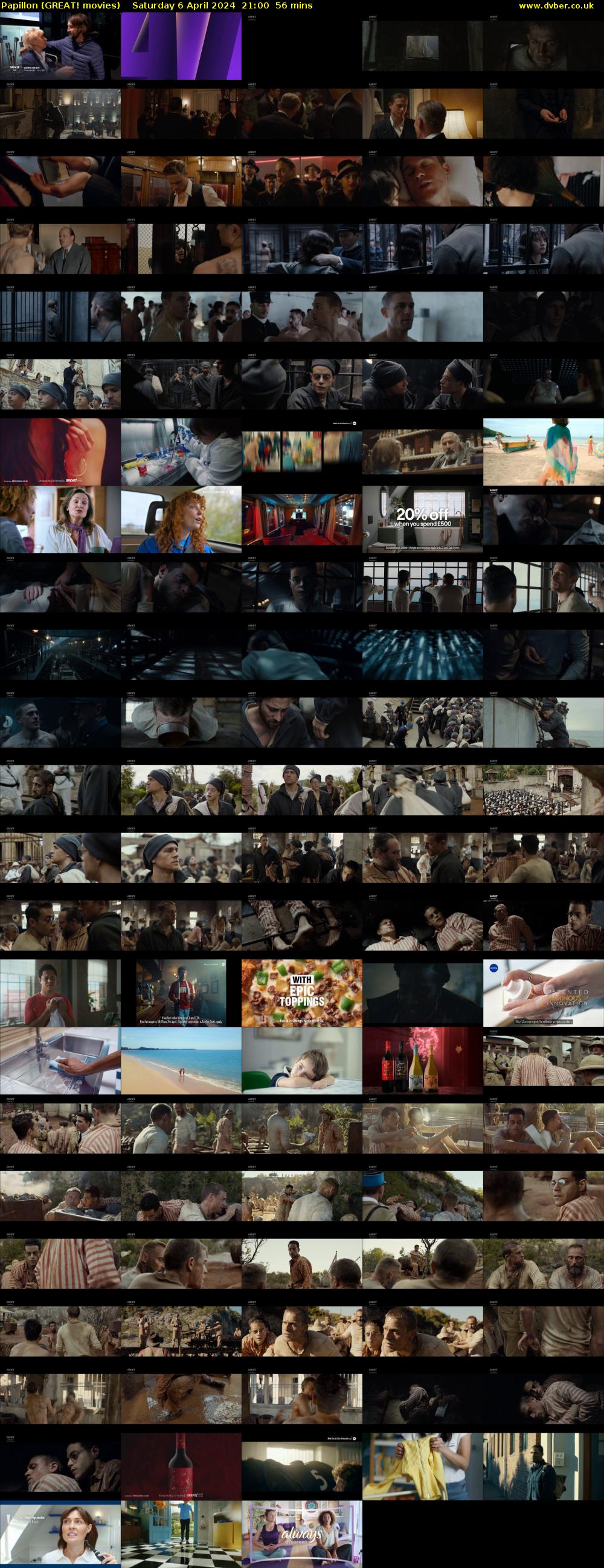 Papillon (GREAT! movies) Saturday 6 April 2024 21:00 - 21:56