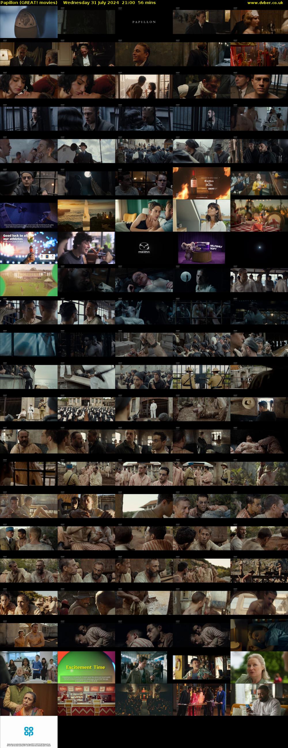 Papillon (GREAT! movies) Wednesday 31 July 2024 21:00 - 21:56