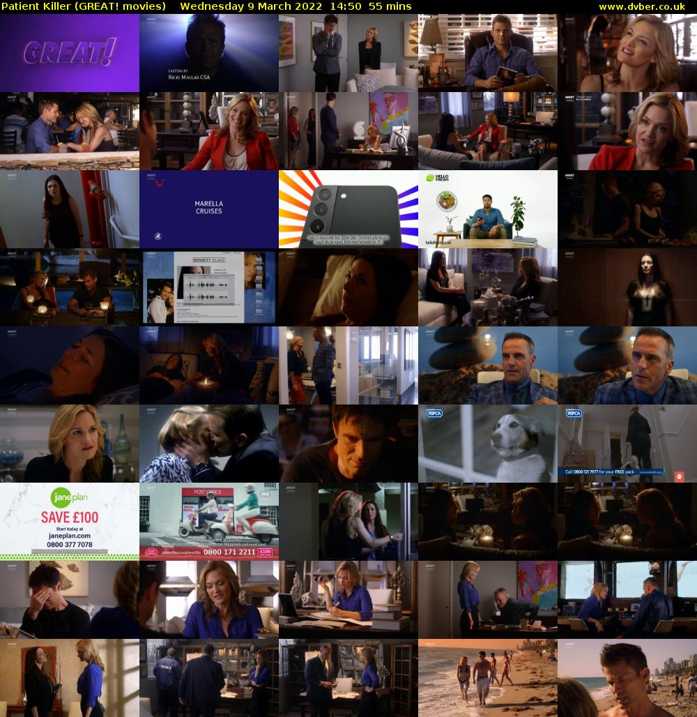 Patient Killer (GREAT! movies) Wednesday 9 March 2022 14:50 - 15:45