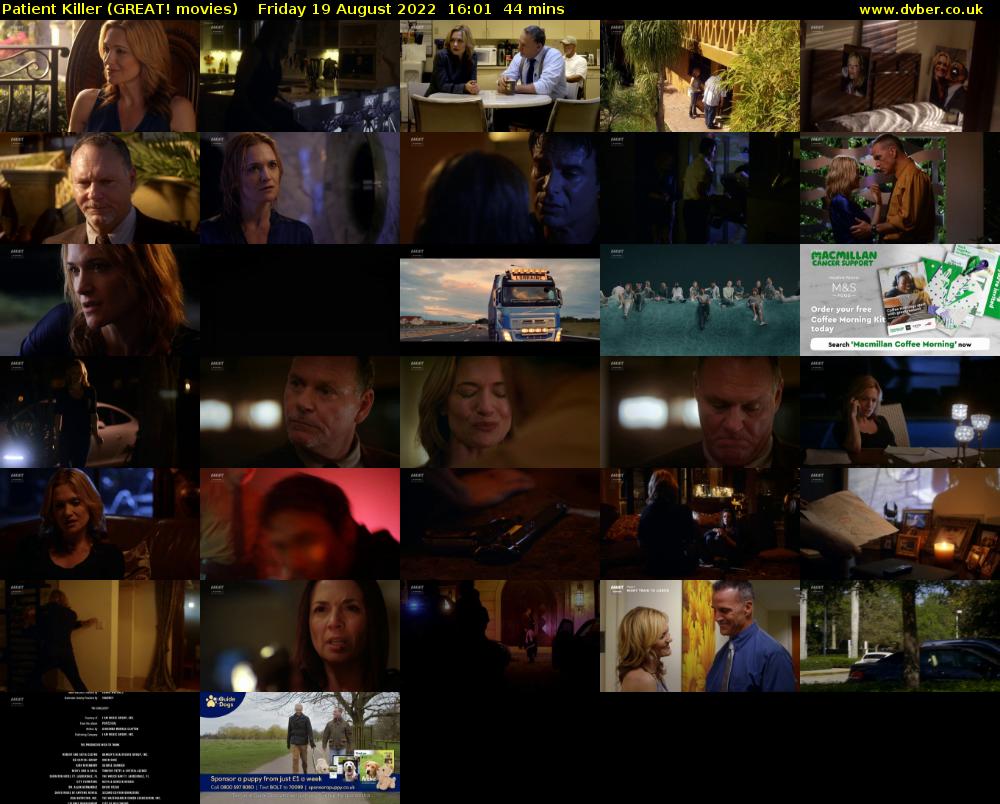 Patient Killer (GREAT! movies) Friday 19 August 2022 16:01 - 16:45