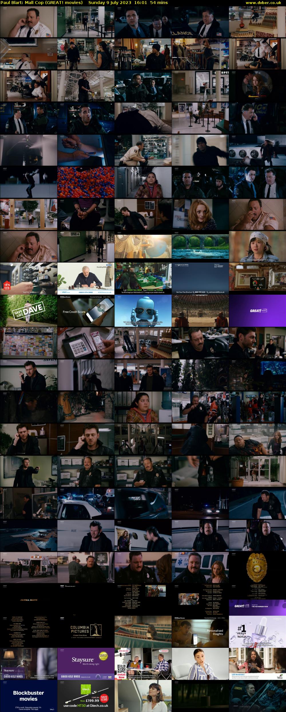 Paul Blart: Mall Cop (GREAT! movies) Sunday 9 July 2023 16:01 - 16:55