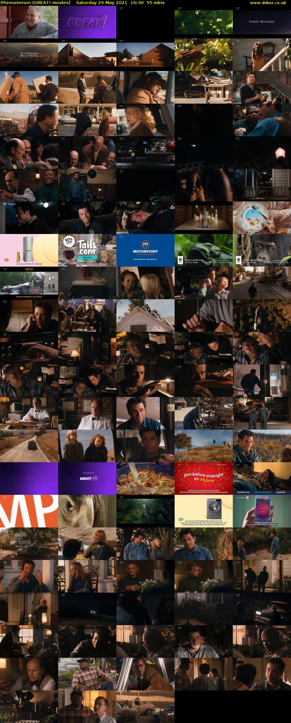 Phenomenon (GREAT! movies) Saturday 29 May 2021 16:40 - 17:35