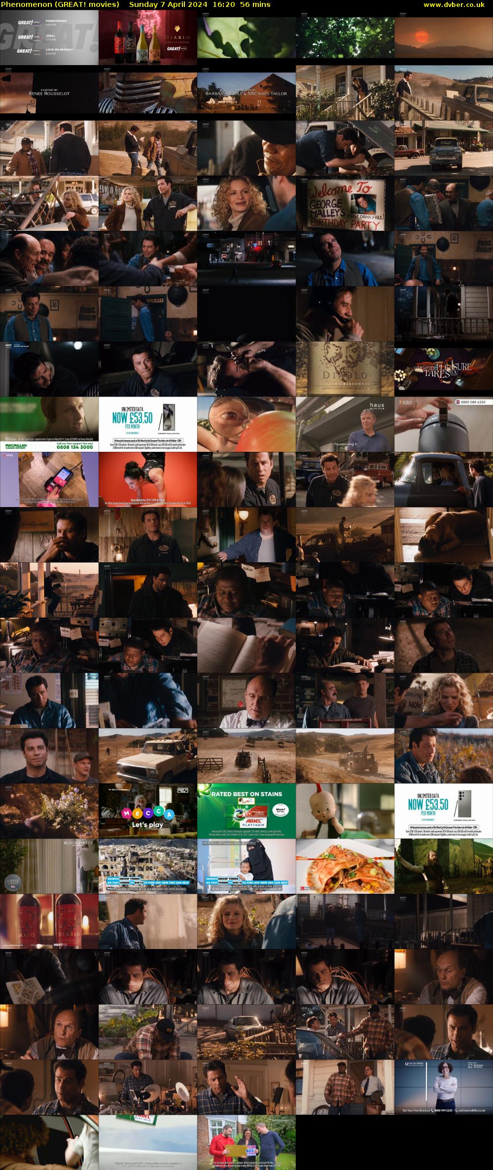 Phenomenon (GREAT! movies) Sunday 7 April 2024 16:20 - 17:16