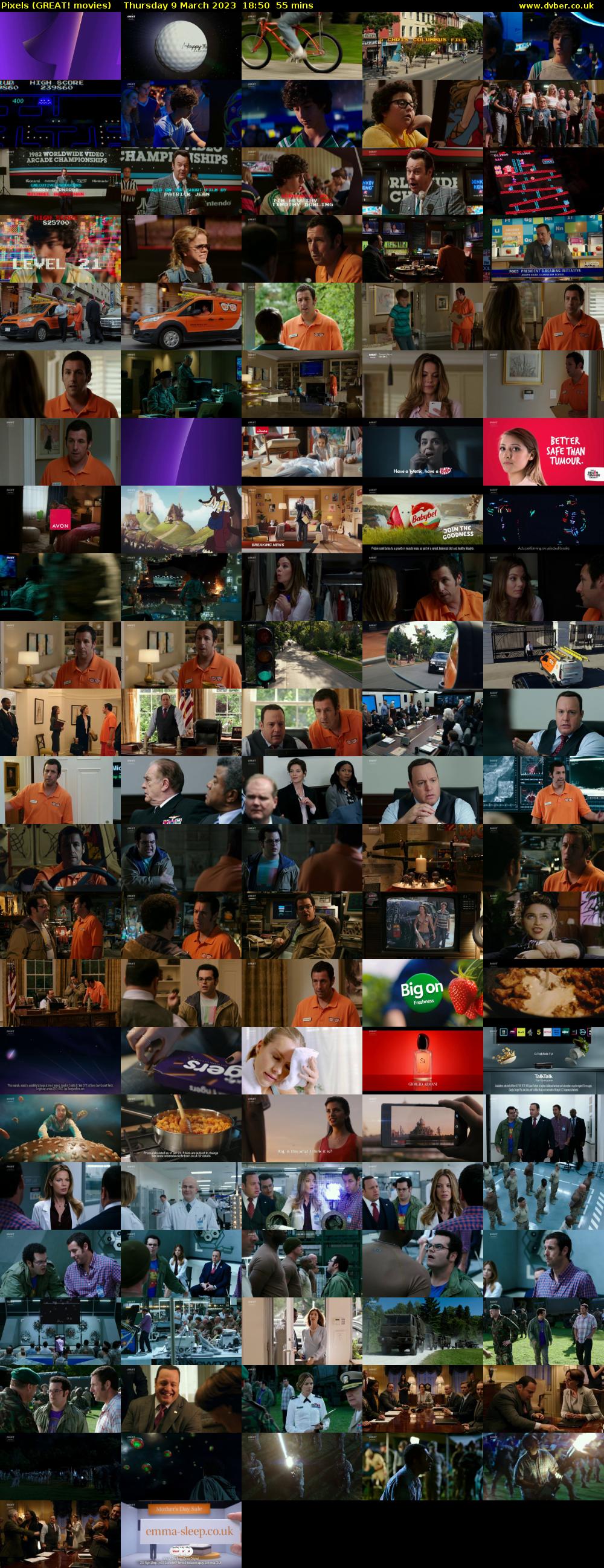 Pixels (GREAT! movies) Thursday 9 March 2023 18:50 - 19:45
