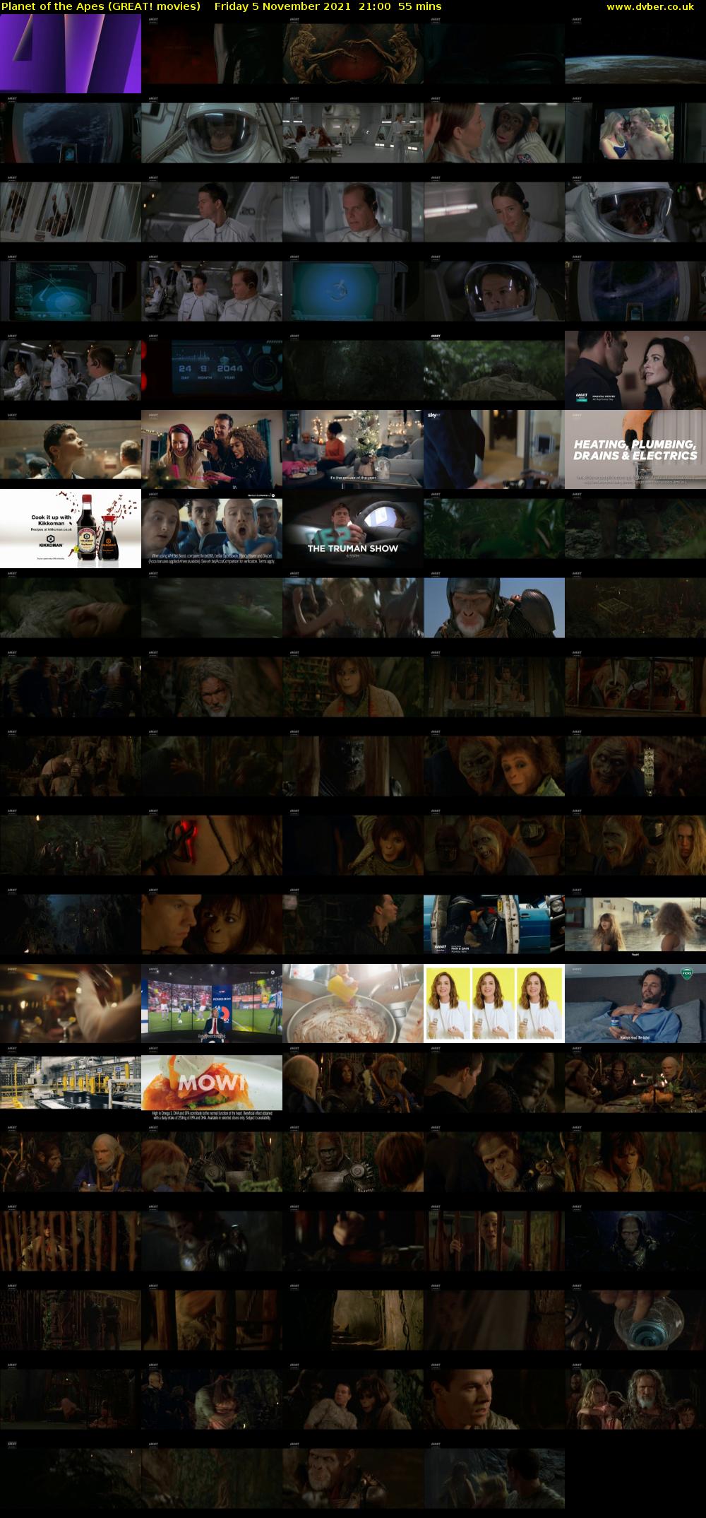 Planet of the Apes (GREAT! movies) Friday 5 November 2021 21:00 - 21:55