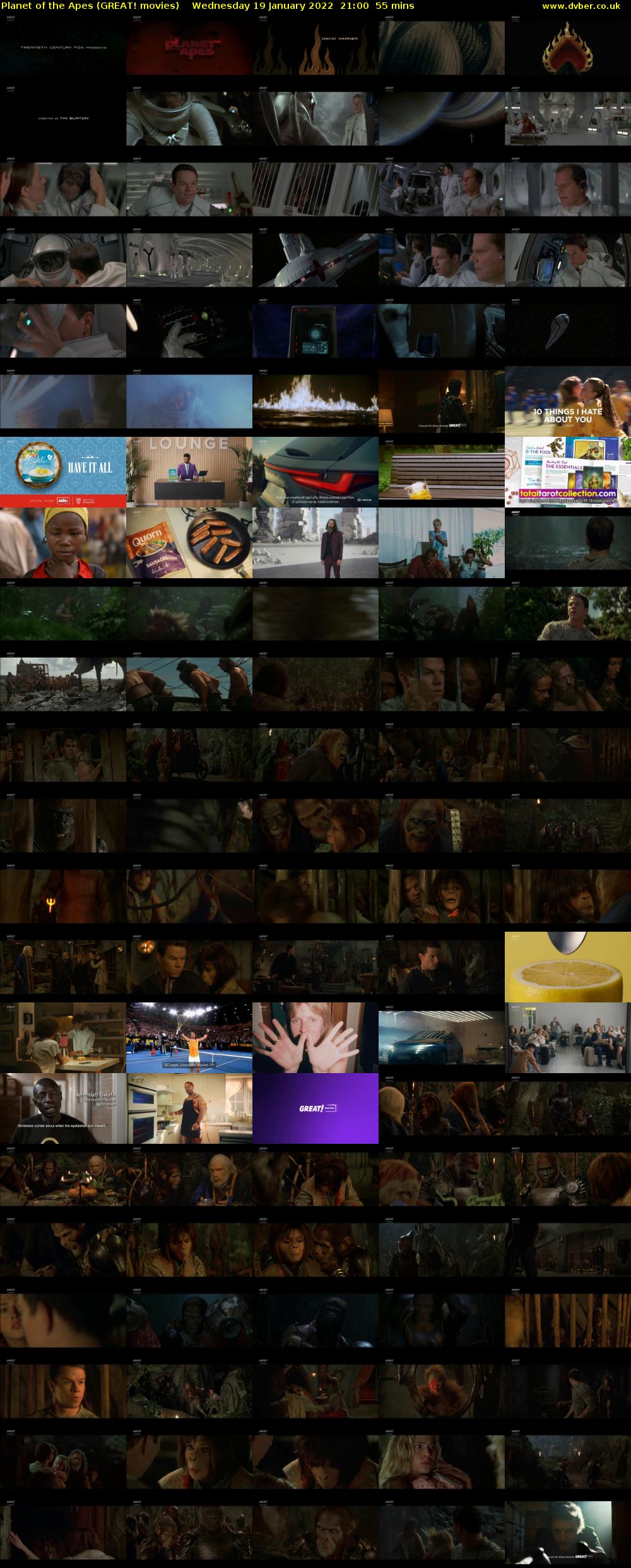 Planet of the Apes (GREAT! movies) Wednesday 19 January 2022 21:00 - 21:55