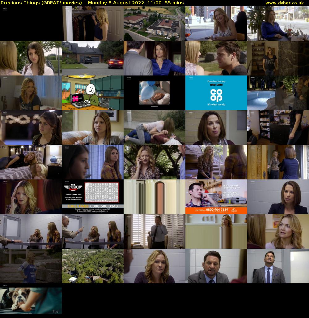 Precious Things (GREAT! movies) Monday 8 August 2022 11:00 - 11:55