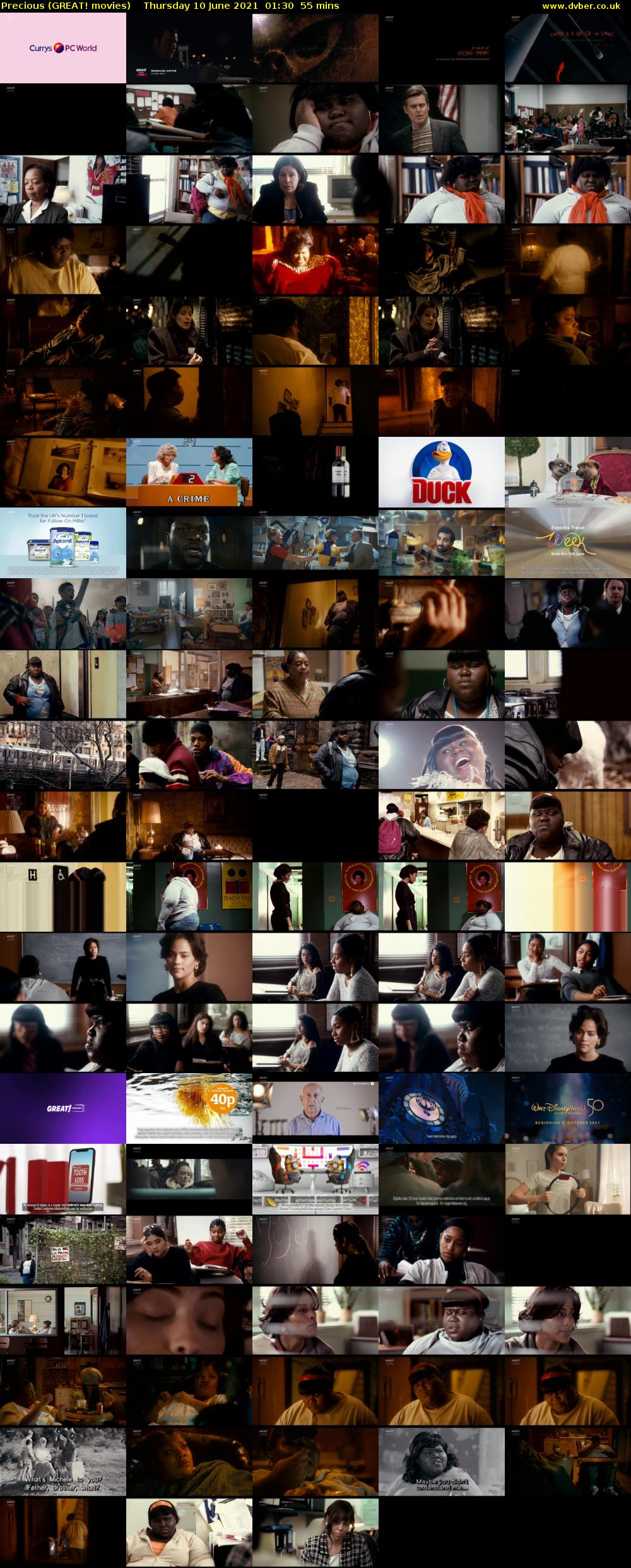 Precious (GREAT! movies) Thursday 10 June 2021 01:30 - 02:25