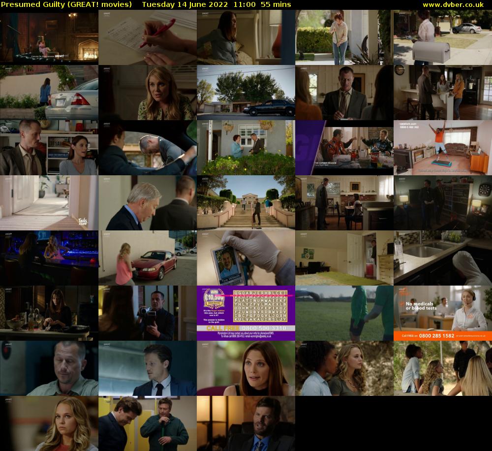 Presumed Guilty (GREAT! movies) Tuesday 14 June 2022 11:00 - 11:55
