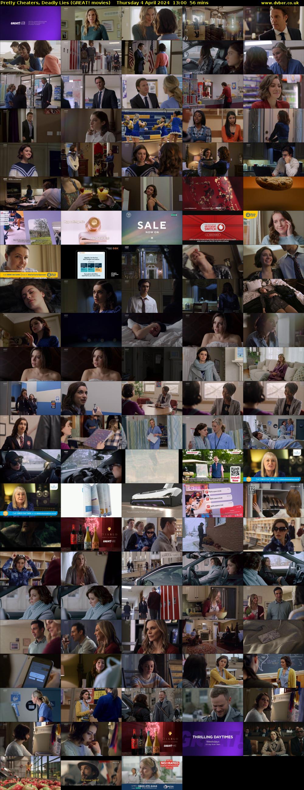 Pretty Cheaters, Deadly Lies (GREAT! movies) Thursday 4 April 2024 13:00 - 13:56