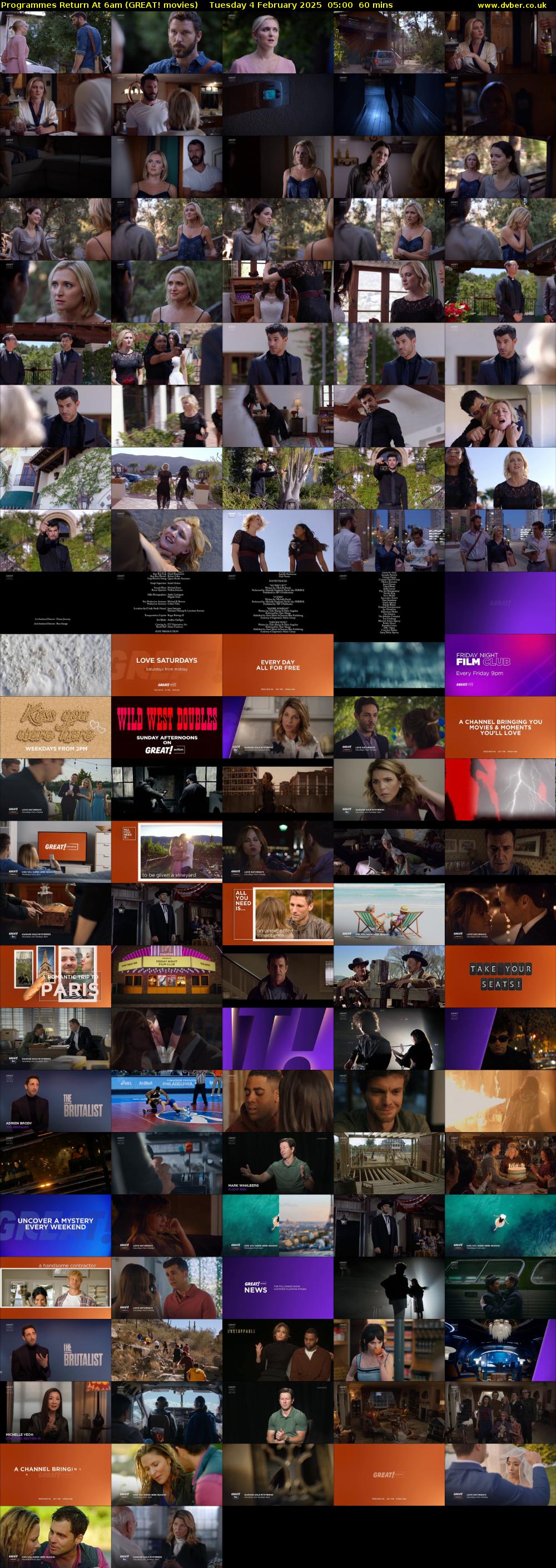 Programmes Return At 6am (GREAT! movies) Tuesday 4 February 2025 05:00 - 06:00