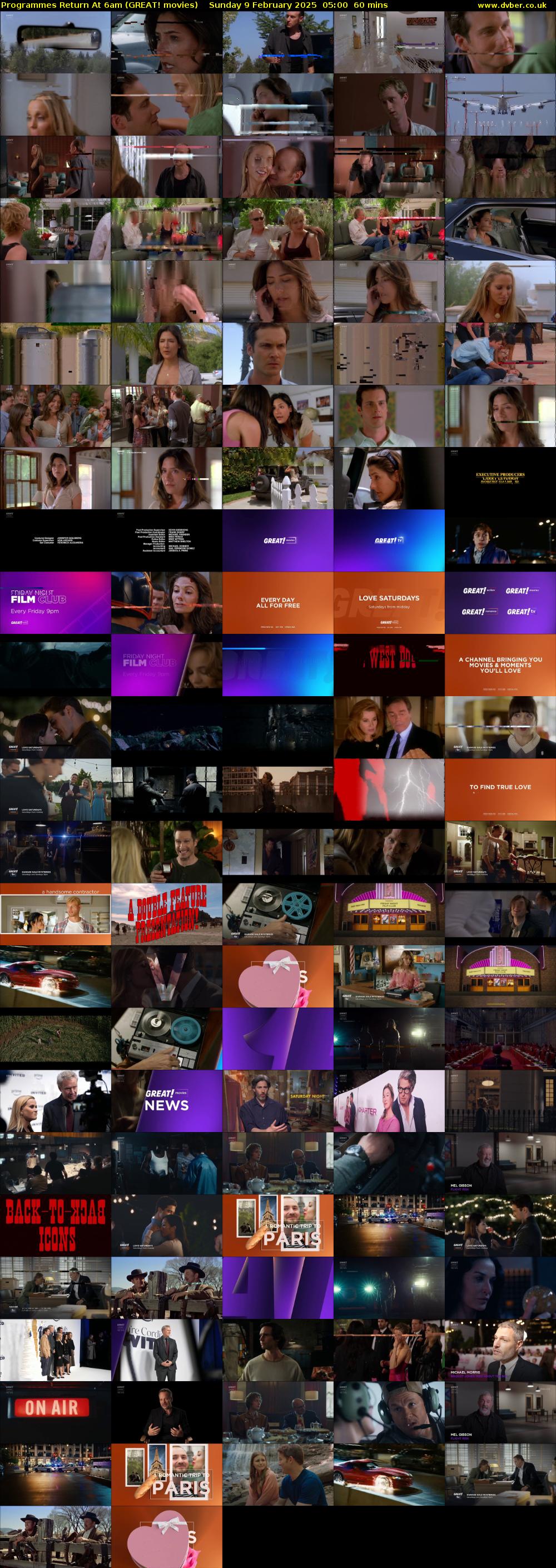 Programmes Return At 6am (GREAT! movies) Sunday 9 February 2025 05:00 - 06:00