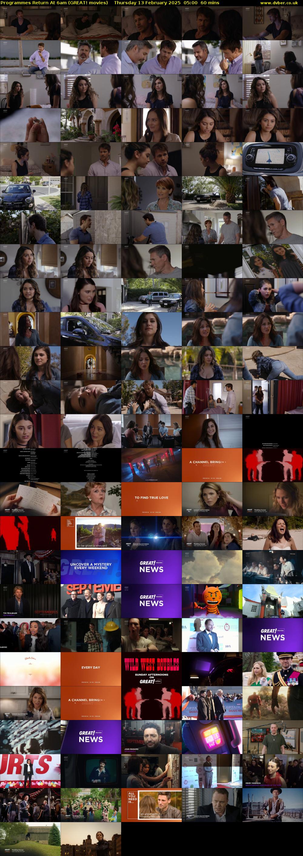 Programmes Return At 6am (GREAT! movies) Thursday 13 February 2025 05:00 - 06:00
