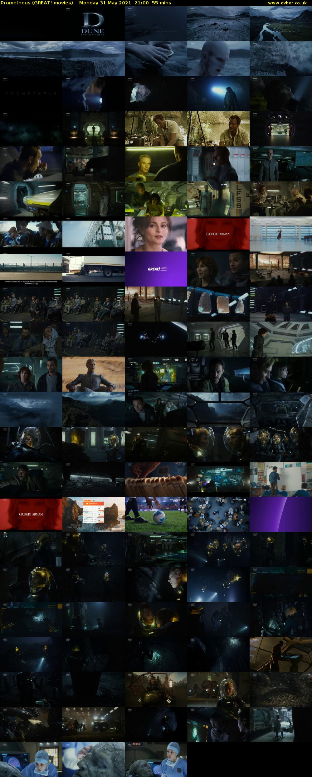 Prometheus (GREAT! movies) Monday 31 May 2021 21:00 - 21:55