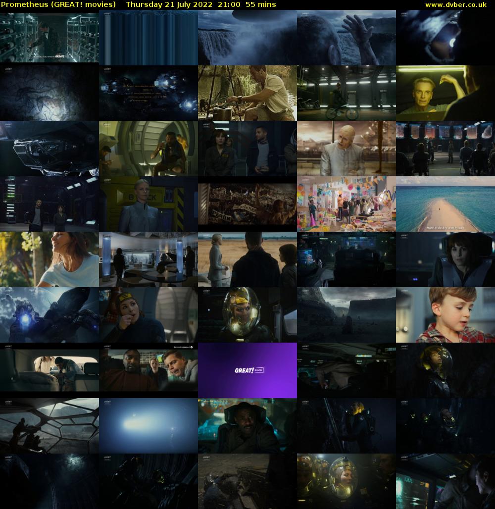 Prometheus (GREAT! movies) Thursday 21 July 2022 21:00 - 21:55