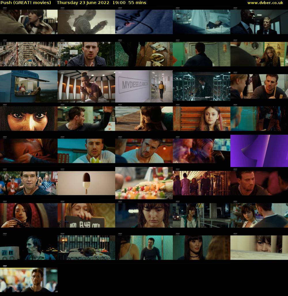 Push (GREAT! movies) Thursday 23 June 2022 19:00 - 19:55