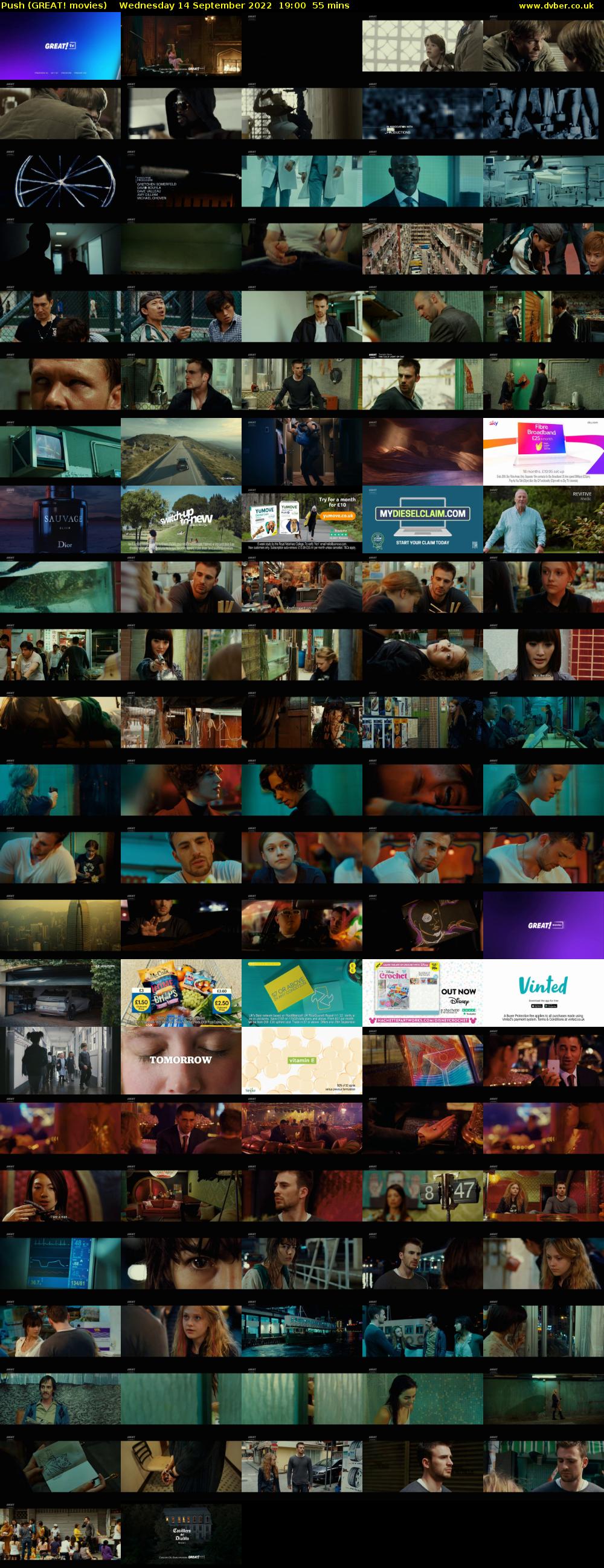 Push (GREAT! movies) Wednesday 14 September 2022 19:00 - 19:55