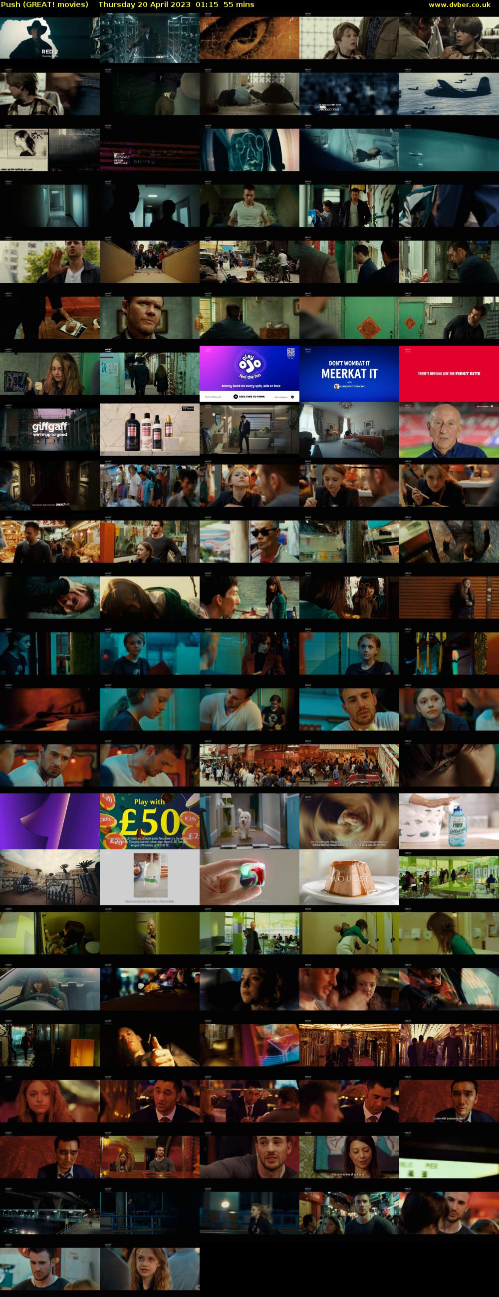 Push (GREAT! movies) Thursday 20 April 2023 01:15 - 02:10