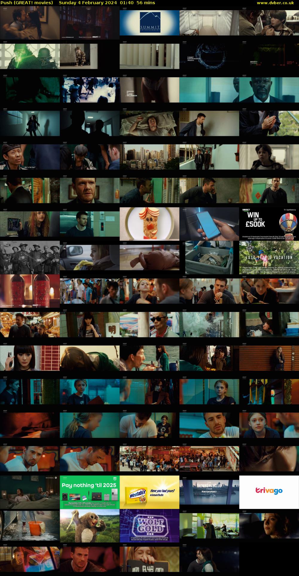 Push (GREAT! movies) Sunday 4 February 2024 01:40 - 02:36