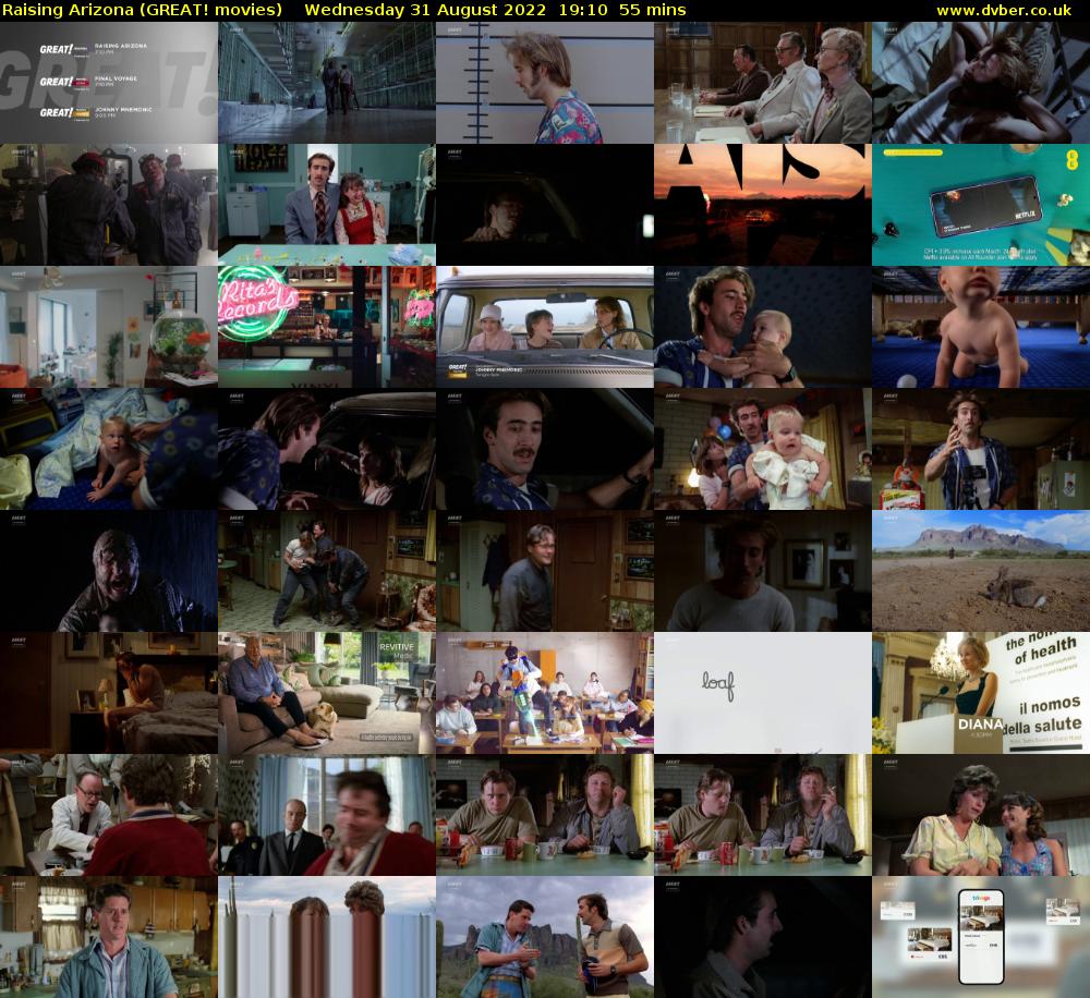Raising Arizona (GREAT! movies) Wednesday 31 August 2022 19:10 - 20:05