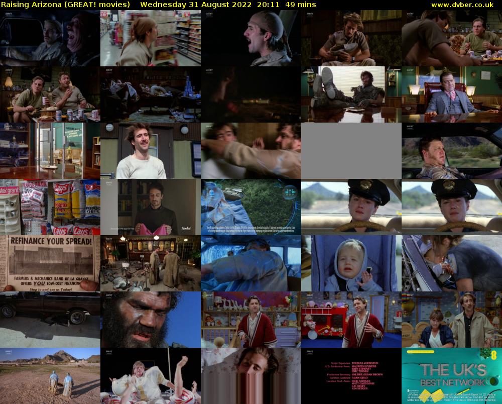 Raising Arizona (GREAT! movies) Wednesday 31 August 2022 20:11 - 21:00