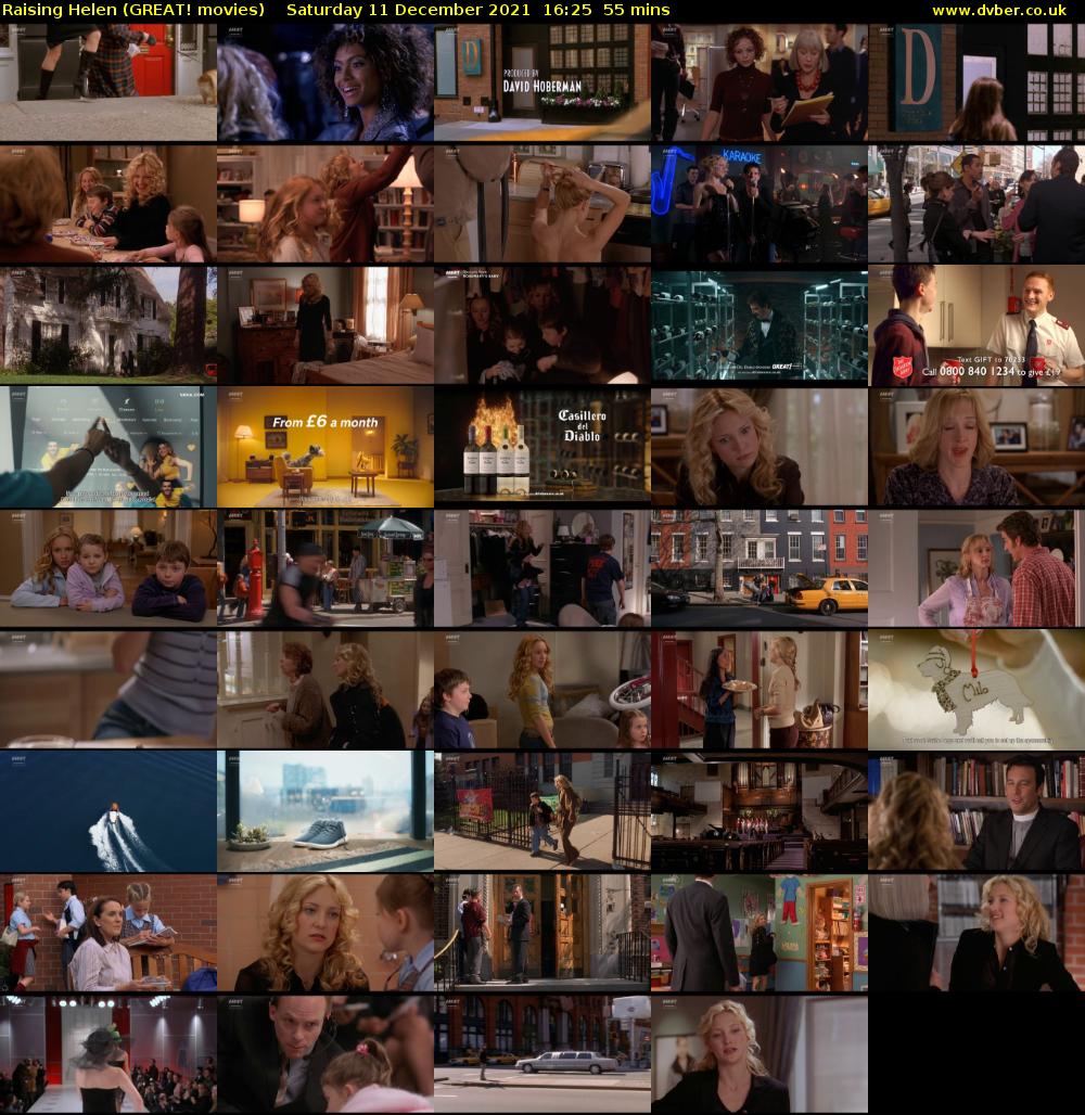 Raising Helen (GREAT! movies) Saturday 11 December 2021 16:25 - 17:20