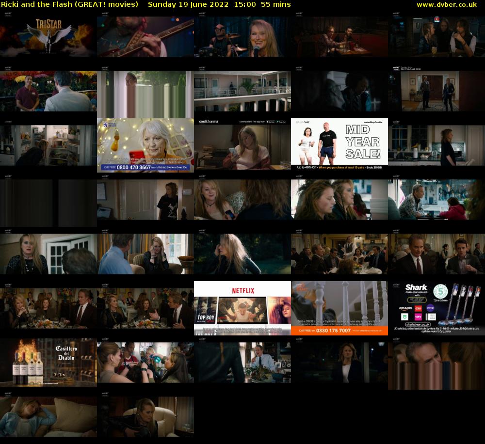Ricki and the Flash (GREAT! movies) Sunday 19 June 2022 15:00 - 15:55