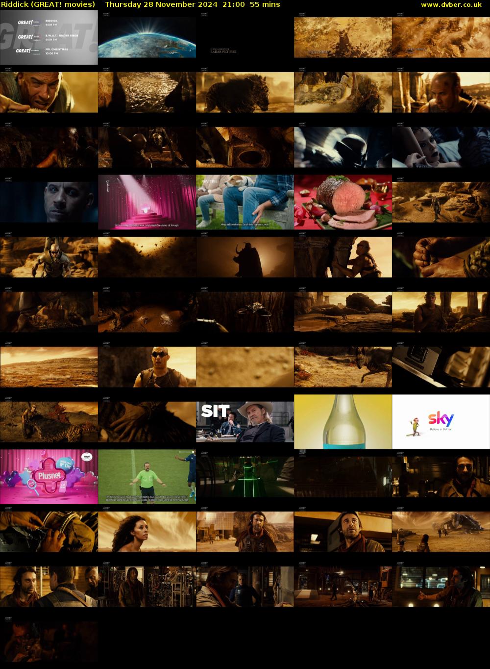 Riddick (GREAT! movies) Thursday 28 November 2024 21:00 - 21:55