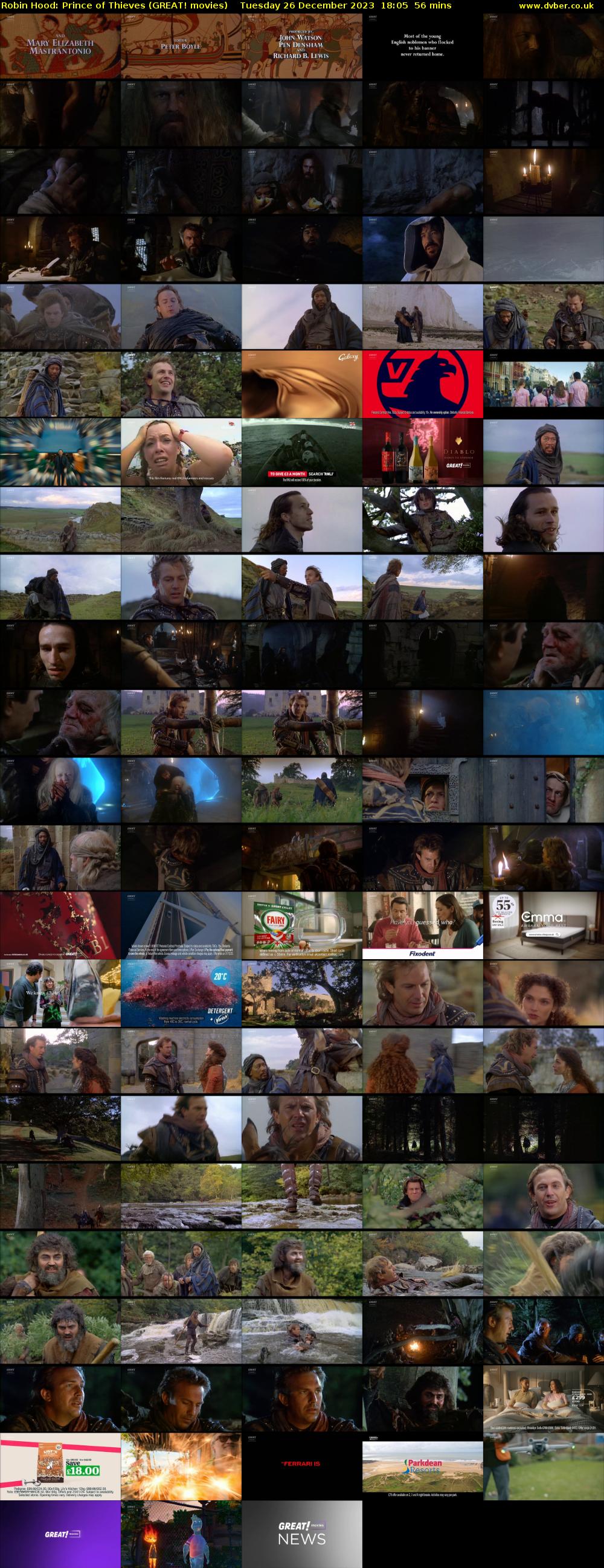 Robin Hood: Prince of Thieves (GREAT! movies) Tuesday 26 December 2023 18:05 - 19:01