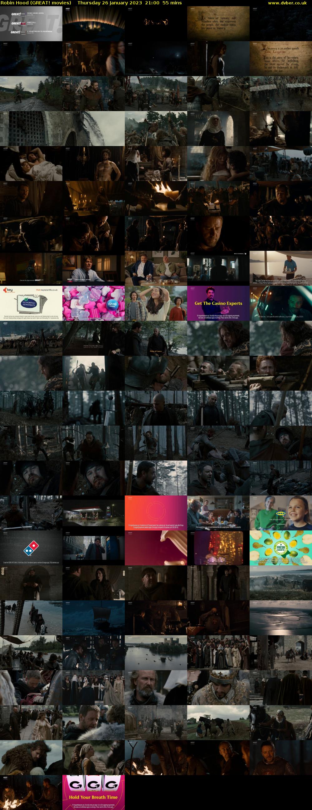 Robin Hood (GREAT! movies) Thursday 26 January 2023 21:00 - 21:55