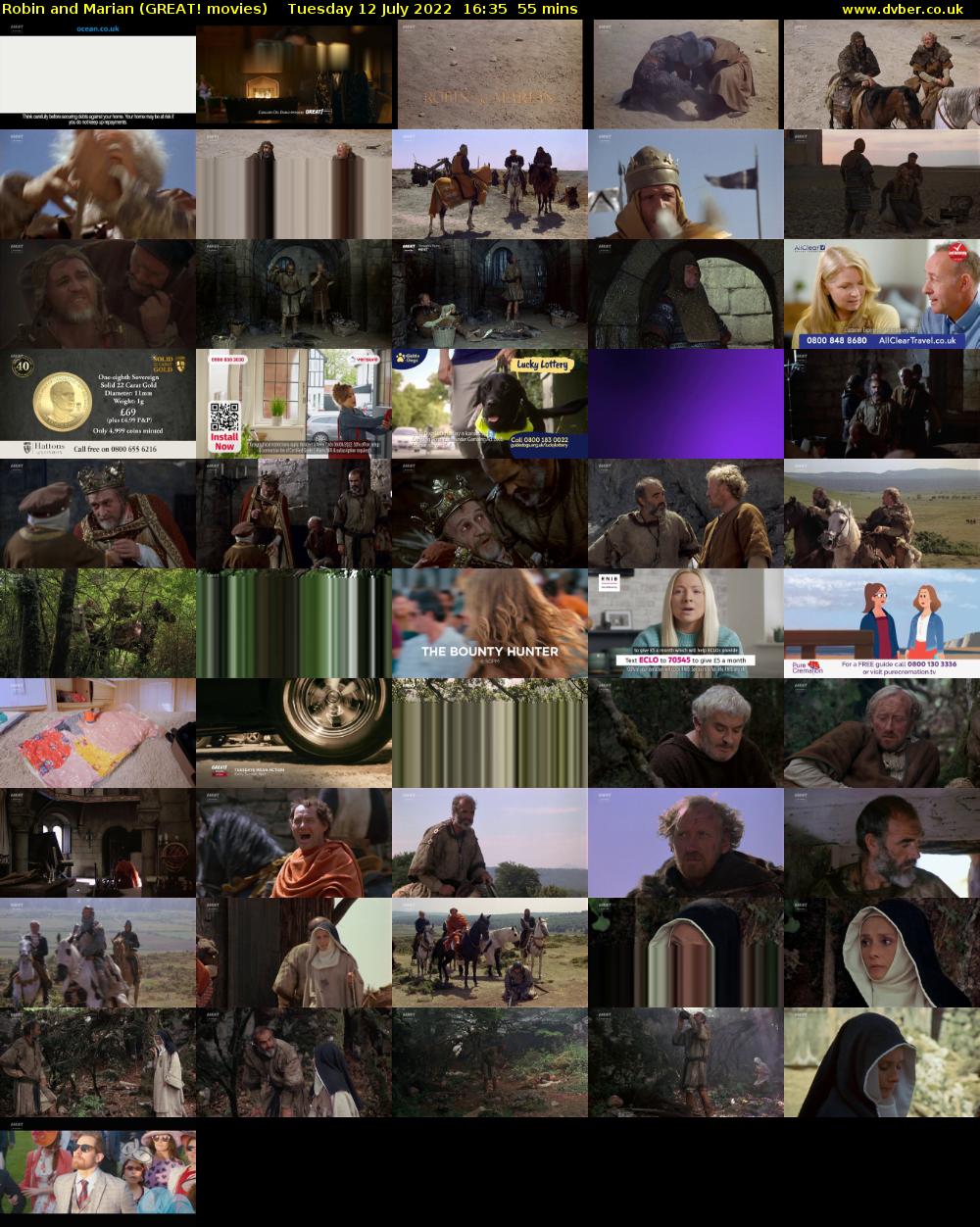 Robin and Marian (GREAT! movies) Tuesday 12 July 2022 16:35 - 17:30