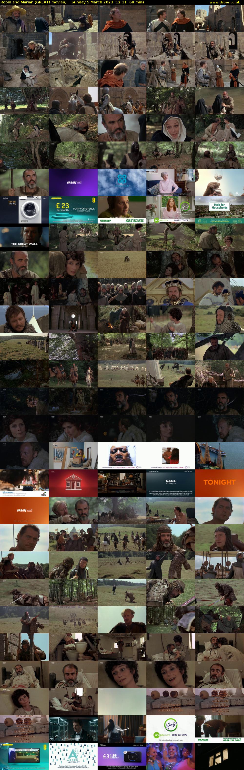Robin and Marian (GREAT! movies) Sunday 5 March 2023 12:11 - 13:20