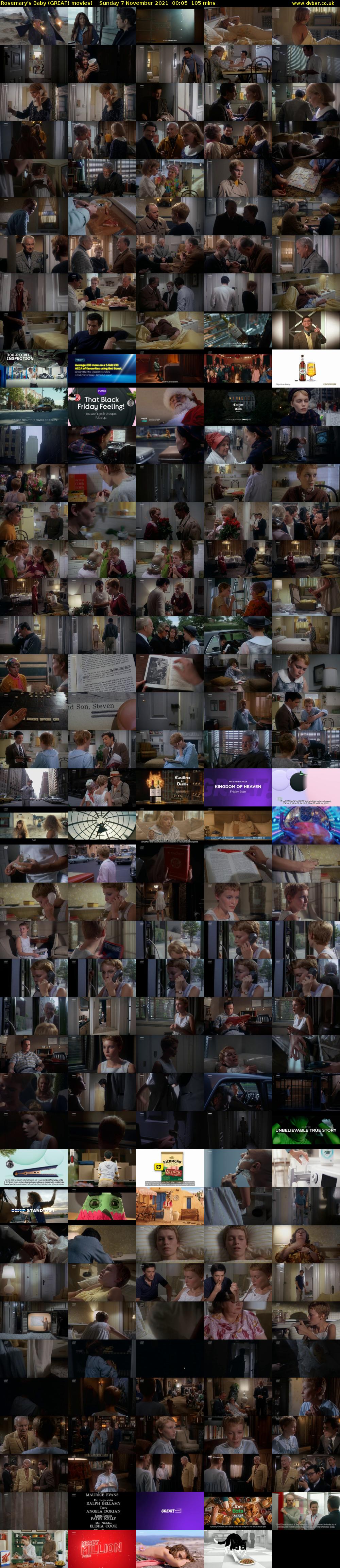 Rosemary's Baby (GREAT! movies) Sunday 7 November 2021 00:05 - 01:50