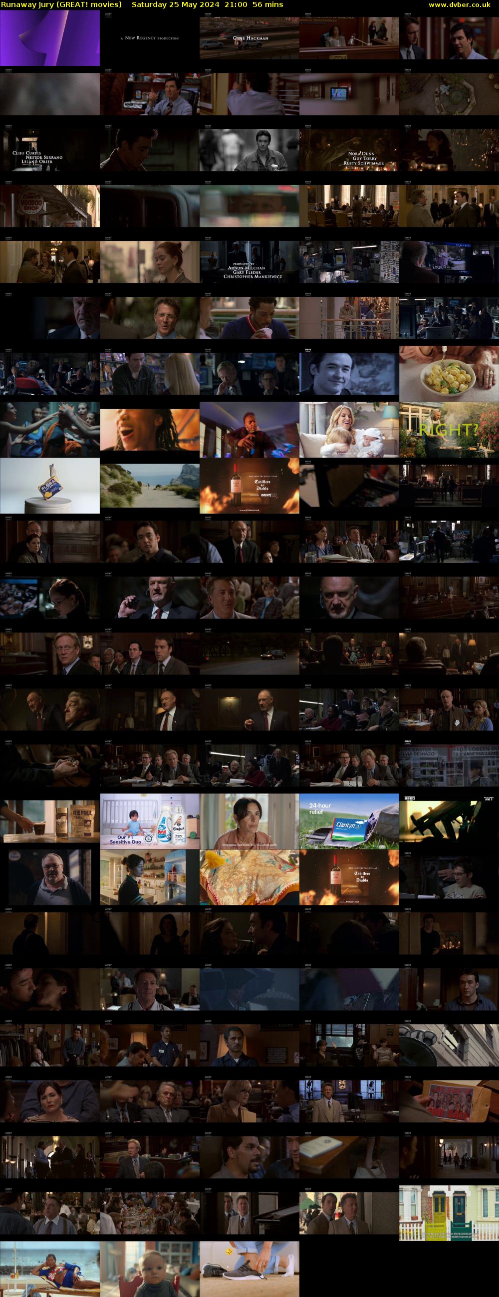 Runaway Jury (GREAT! movies) Saturday 25 May 2024 21:00 - 21:56