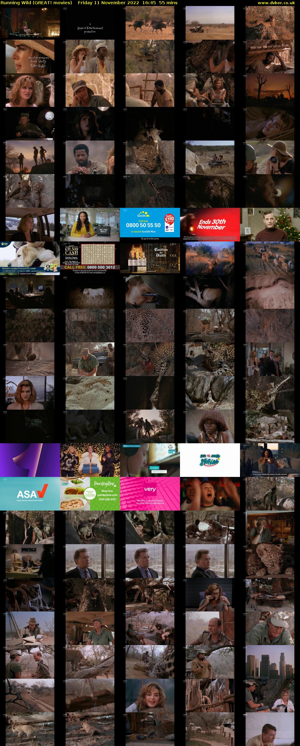 Running Wild (GREAT! movies) Friday 11 November 2022 16:45 - 17:40