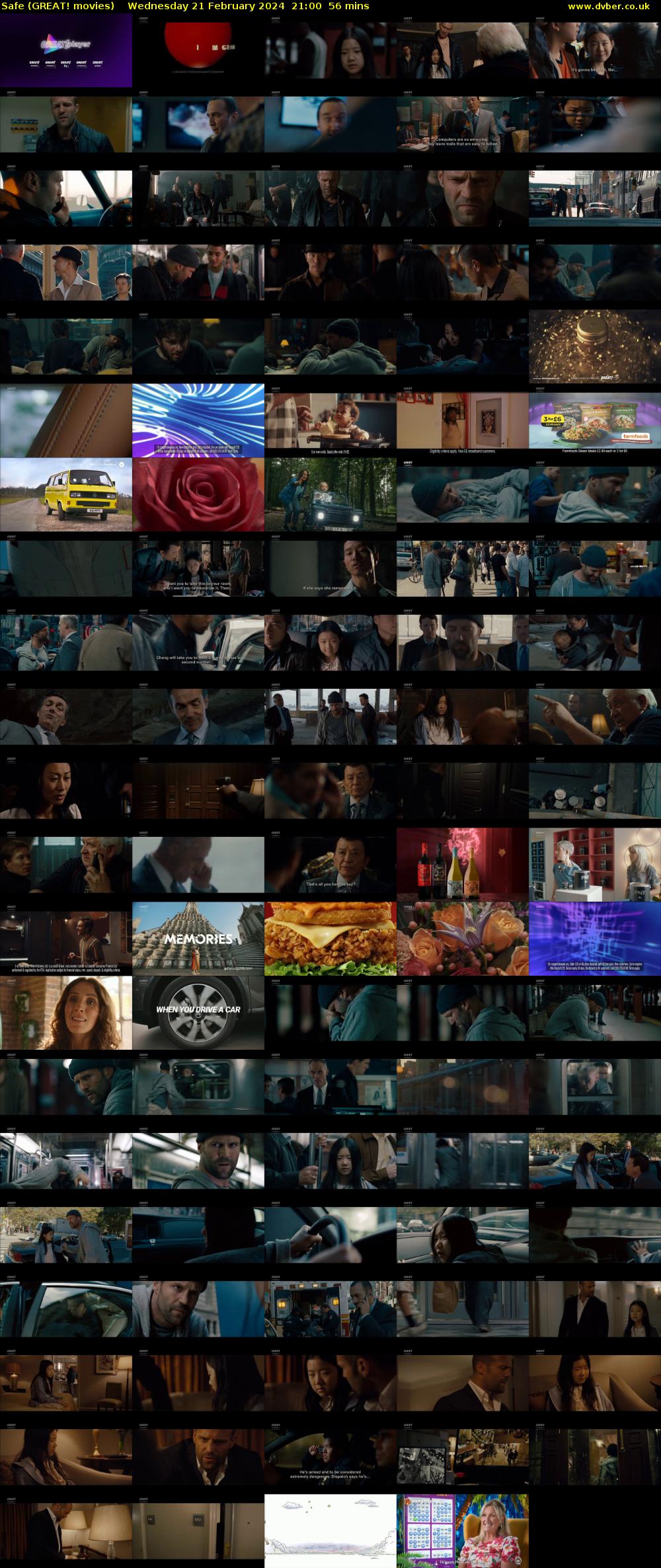 Safe (GREAT! movies) Wednesday 21 February 2024 21:00 - 21:56