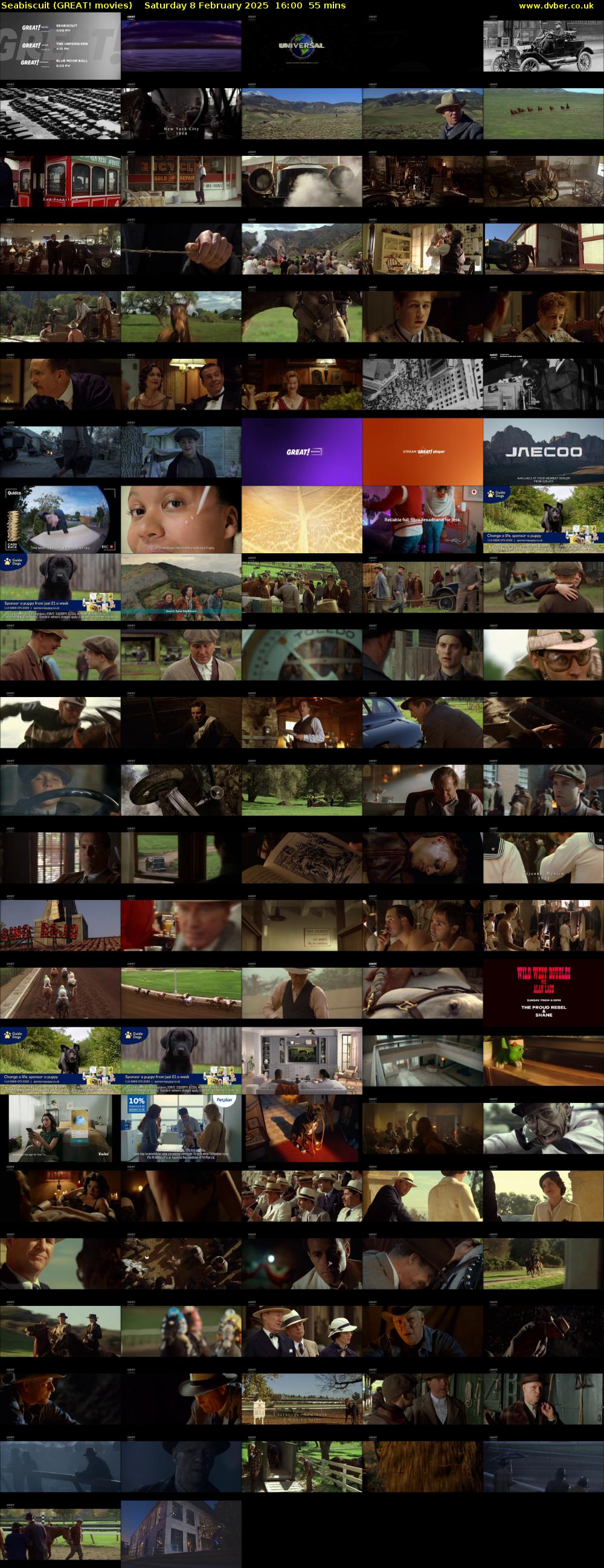 Seabiscuit (GREAT! movies) Saturday 8 February 2025 16:00 - 16:55