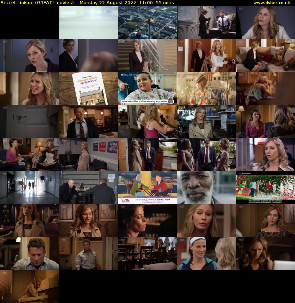 Secret Liaison (GREAT! movies) Monday 22 August 2022 11:00 - 11:55