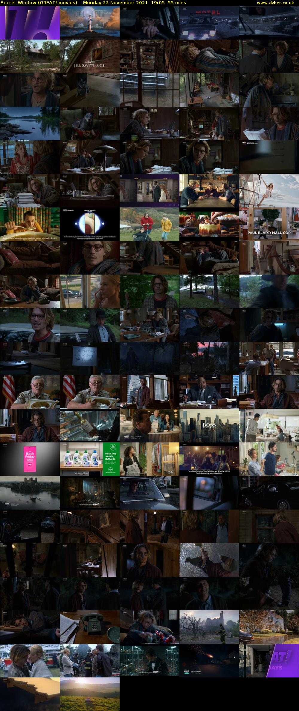 Secret Window (GREAT! movies) Monday 22 November 2021 19:05 - 20:00