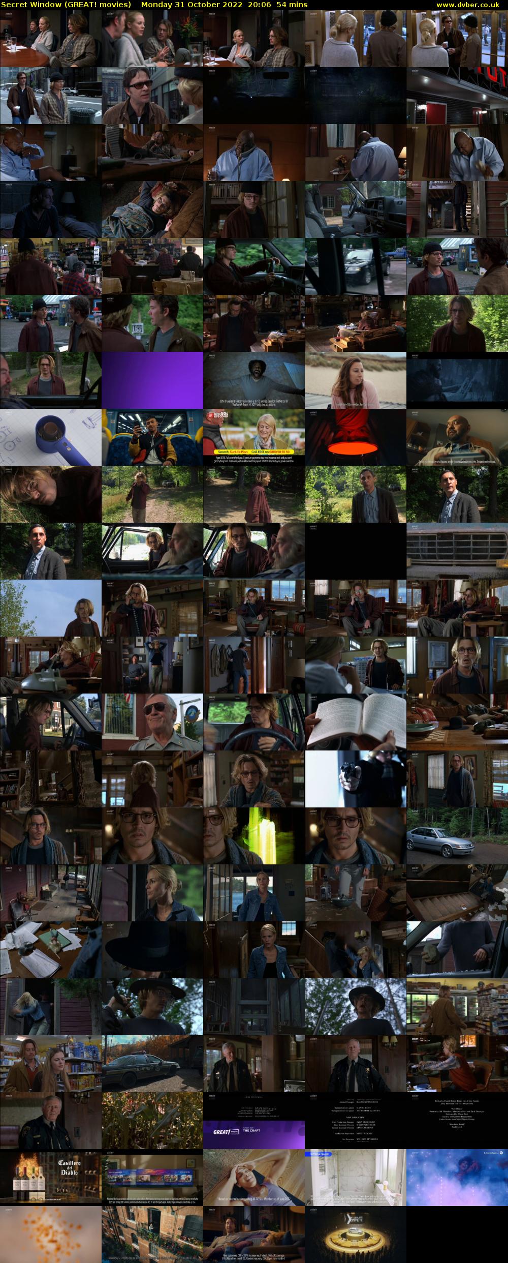 Secret Window (GREAT! movies) Monday 31 October 2022 20:06 - 21:00