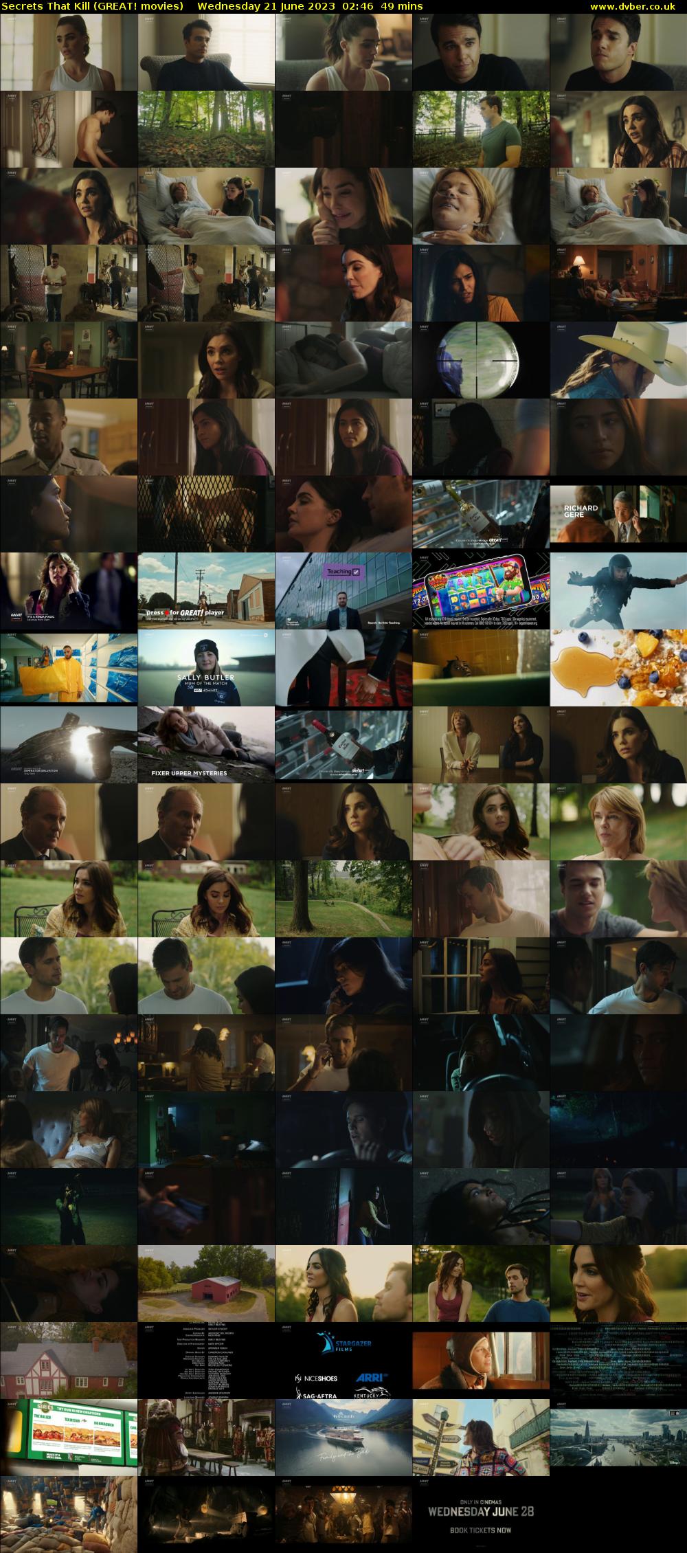 Secrets That Kill (GREAT! movies) Wednesday 21 June 2023 02:46 - 03:35