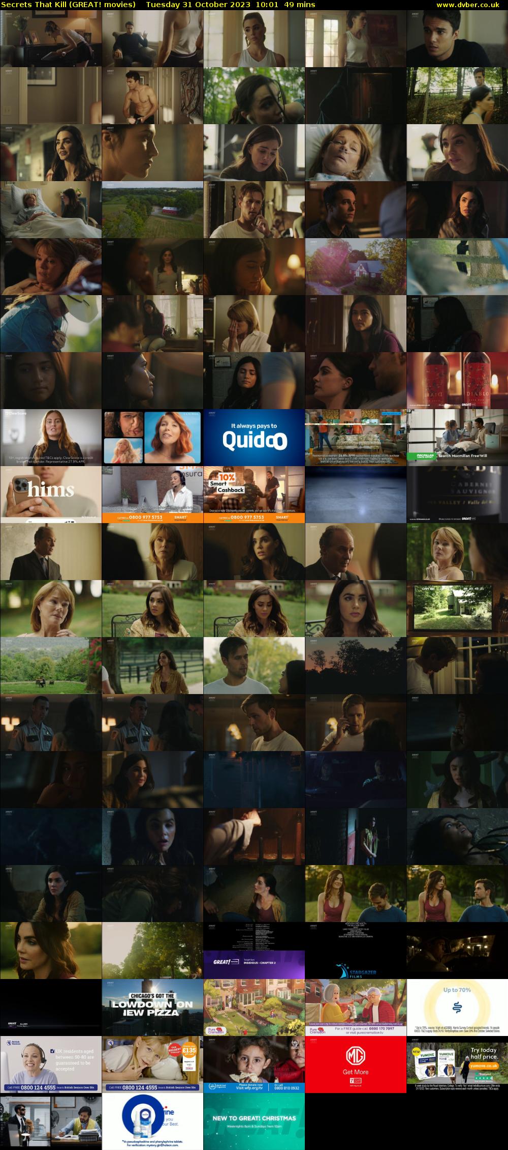 Secrets That Kill (GREAT! movies) Tuesday 31 October 2023 10:01 - 10:50