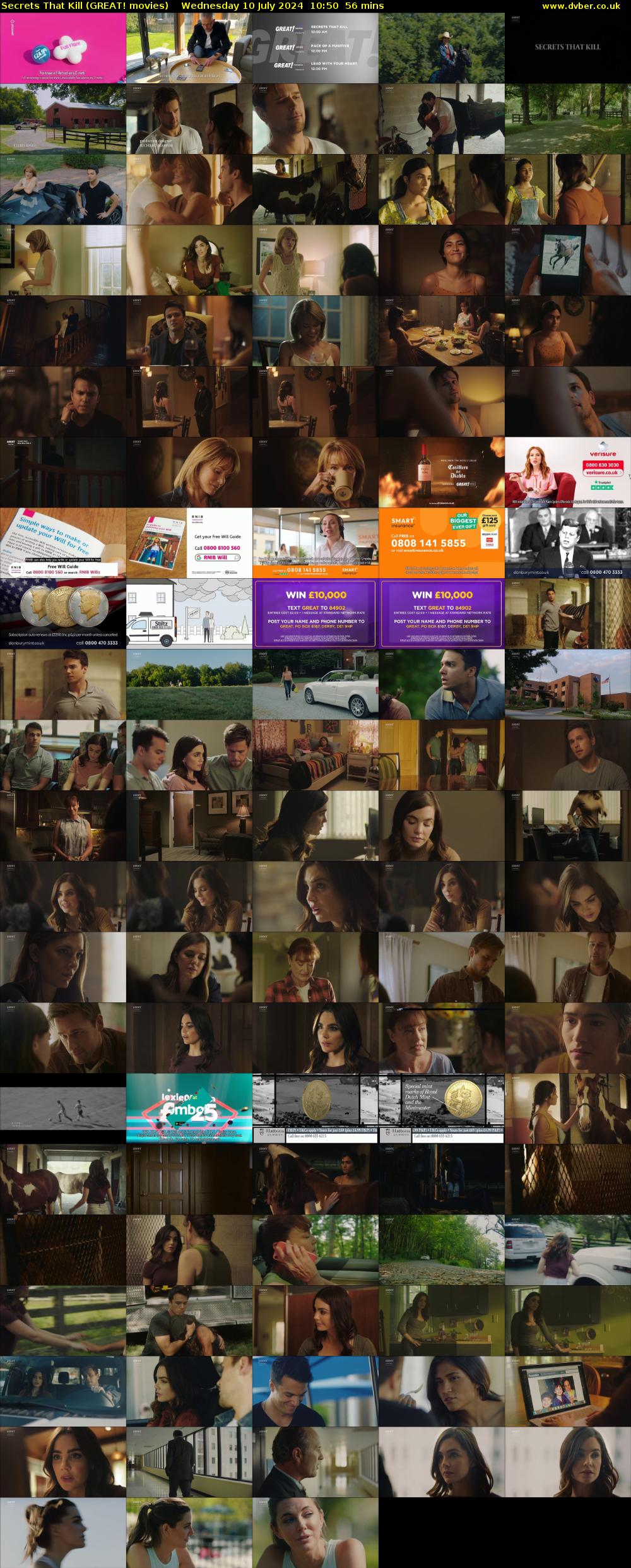 Secrets That Kill (GREAT! movies) Wednesday 10 July 2024 10:50 - 11:46