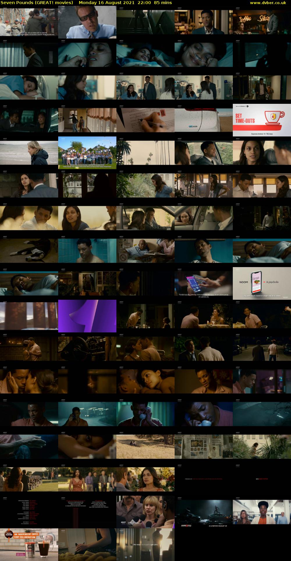 Seven Pounds (GREAT! movies) Monday 16 August 2021 22:00 - 23:25