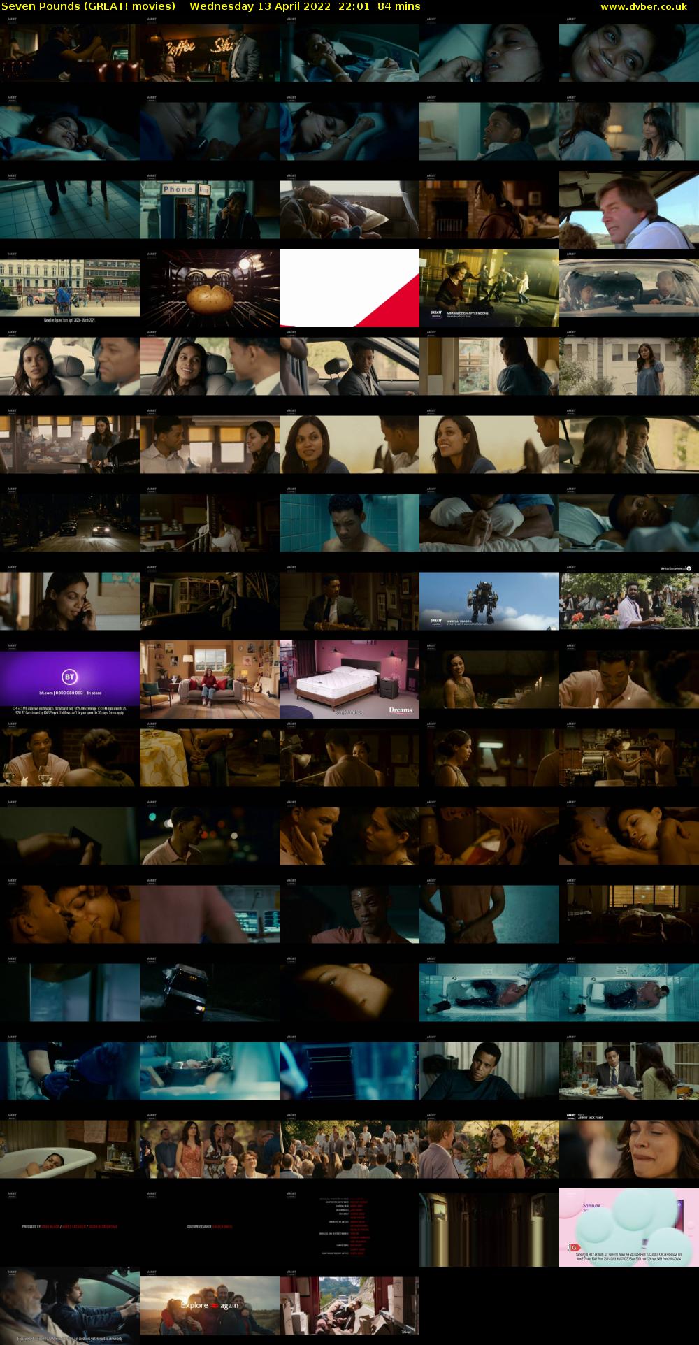 Seven Pounds (GREAT! movies) Wednesday 13 April 2022 22:01 - 23:25