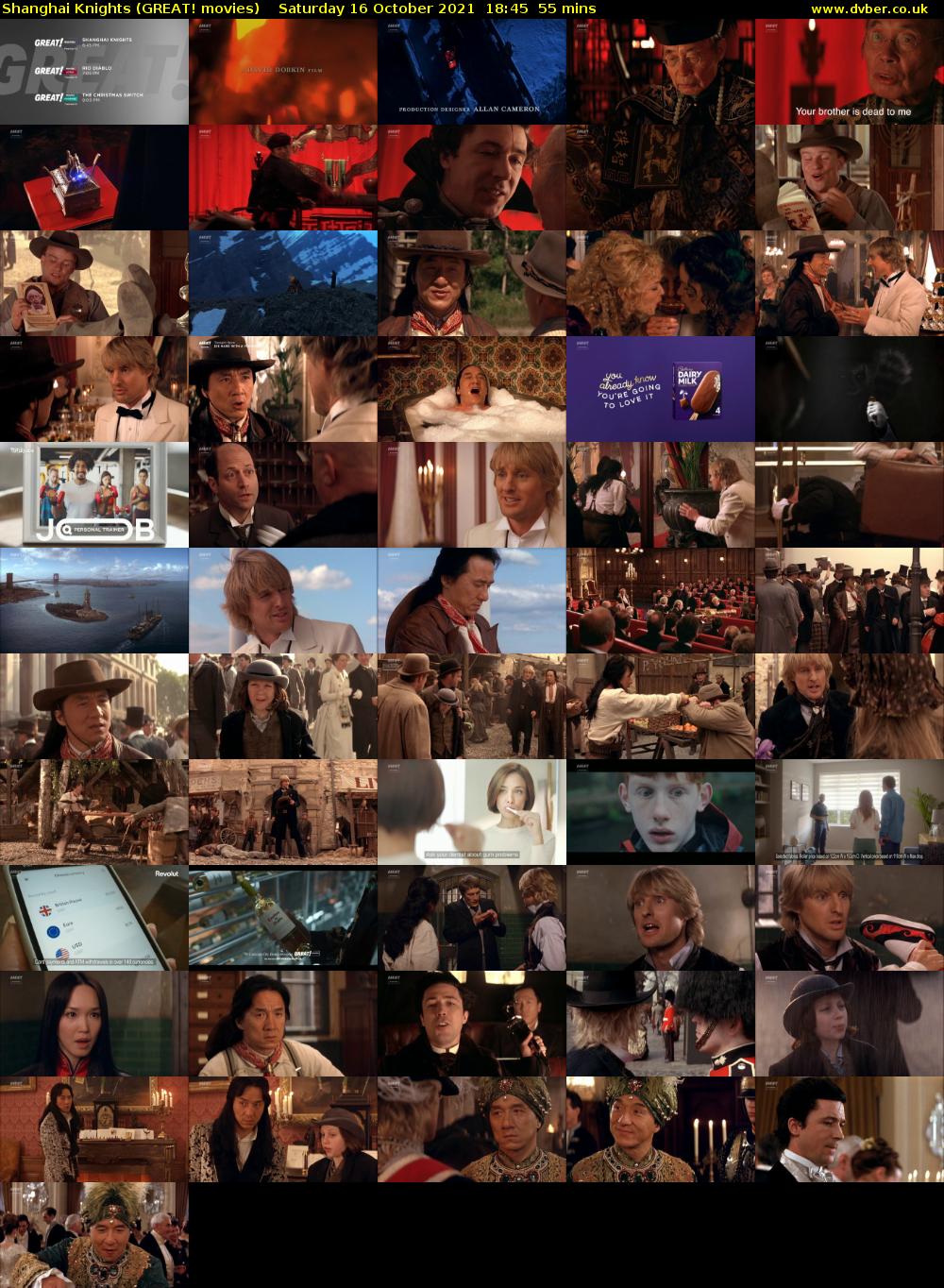 Shanghai Knights (GREAT! movies) Saturday 16 October 2021 18:45 - 19:40