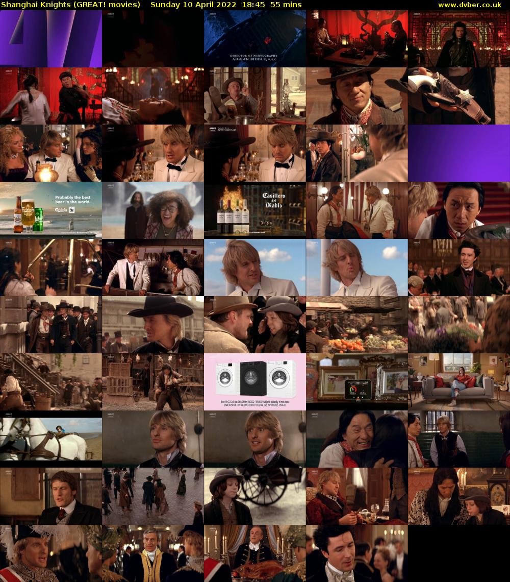 Shanghai Knights (GREAT! movies) Sunday 10 April 2022 18:45 - 19:40