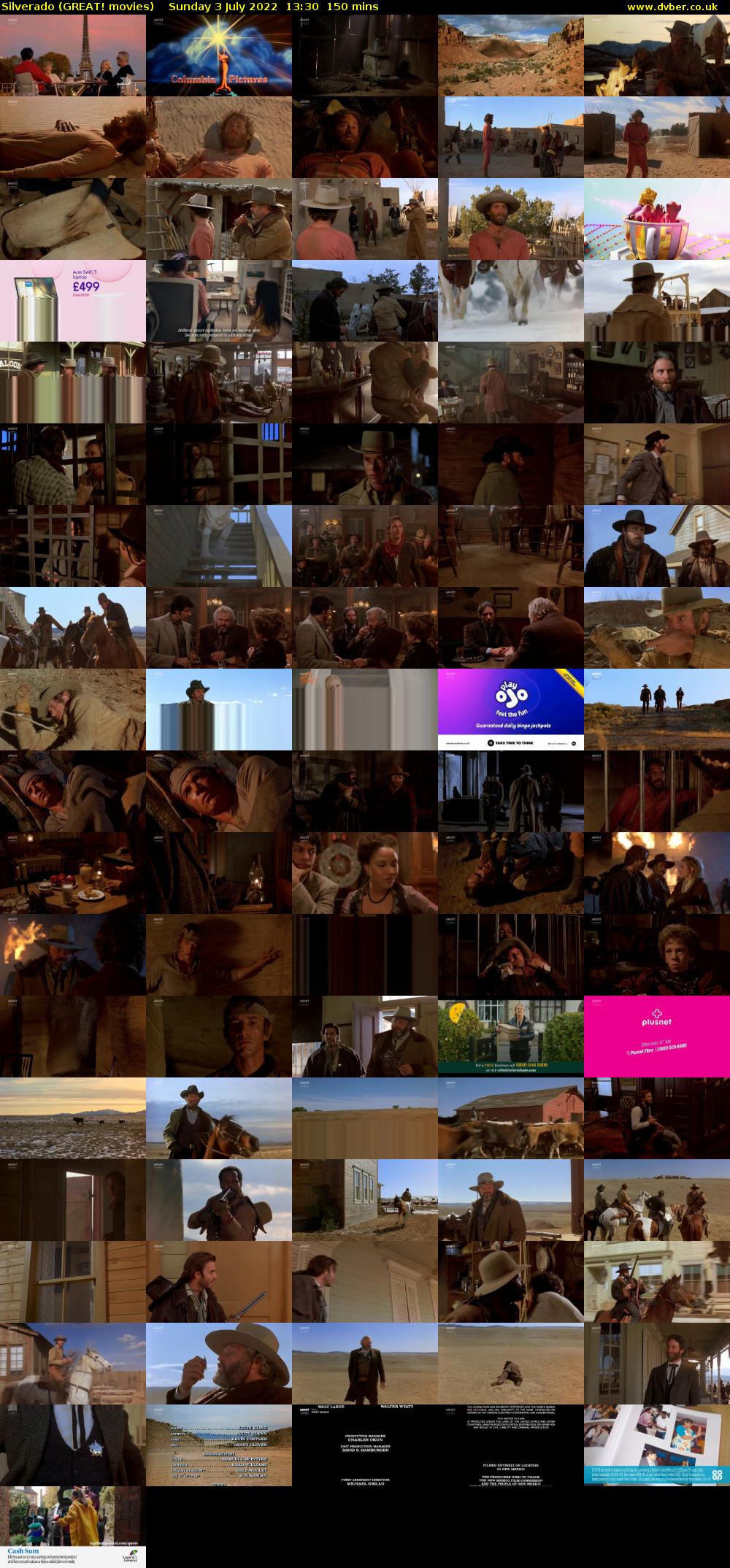 Silverado (GREAT! movies) Sunday 3 July 2022 13:30 - 16:00