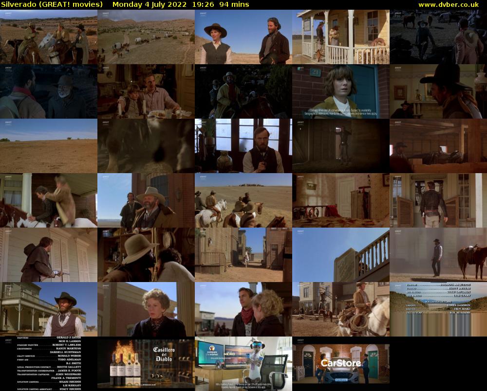 Silverado (GREAT! movies) Monday 4 July 2022 19:26 - 21:00