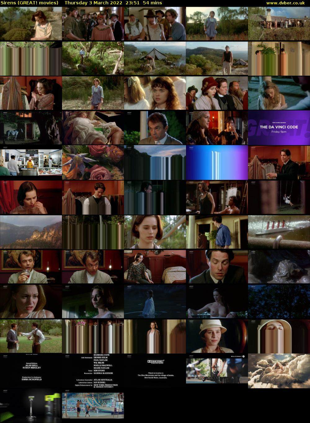 Sirens (GREAT! movies) Thursday 3 March 2022 23:51 - 00:45